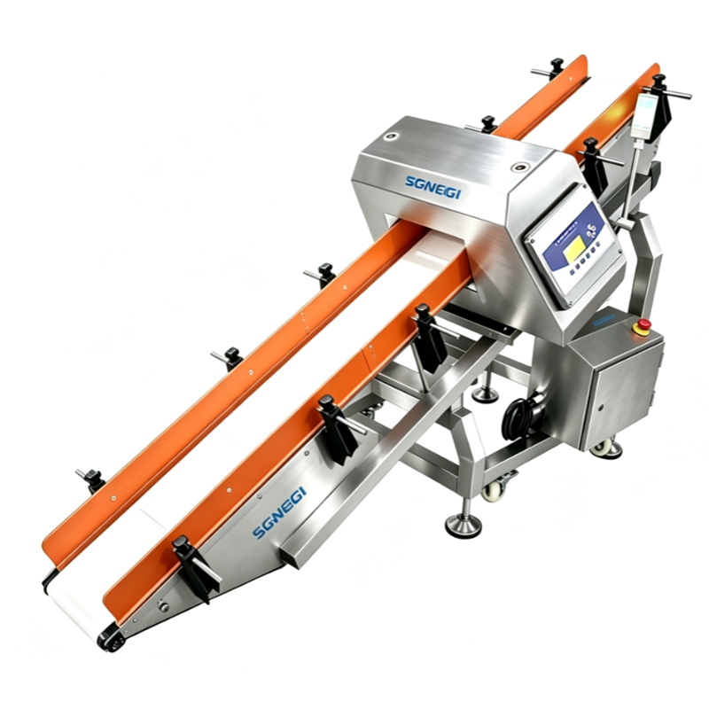 Inclined Conveyor Metal Detector with Automatic Rejecting